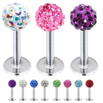 Ferido Crystal Top Labret Monroe Lip Bar