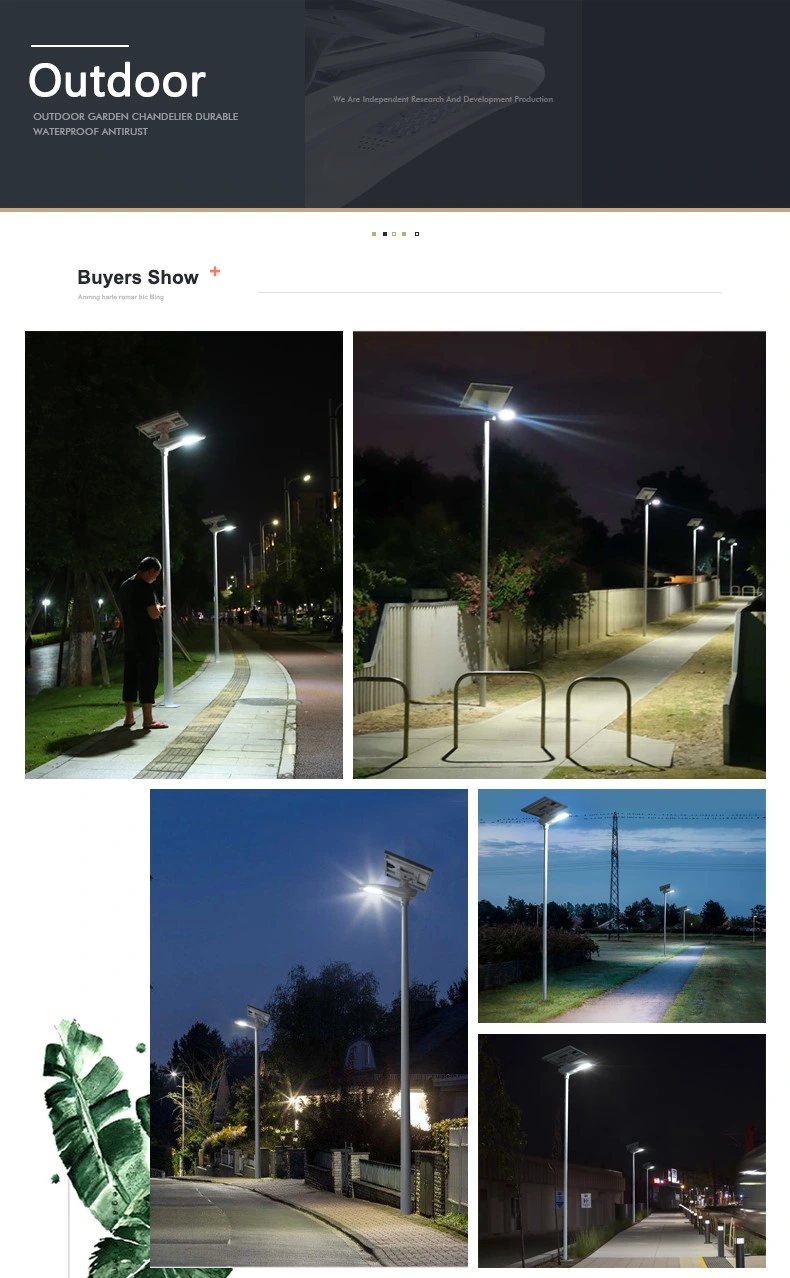 LED Outdoor IP67 20W 30W 40W 50W 60W Waterproof Solar Street Light for Working Area