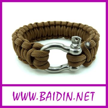 adjustable buckle woven paracord bracelet