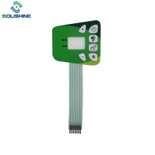 Green overlay toys membrane switch with terminal