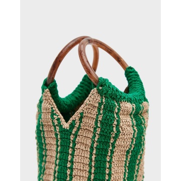 Νέα μόδα Green Crochet Bag