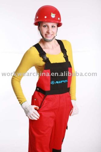 Workwear suspender trousers