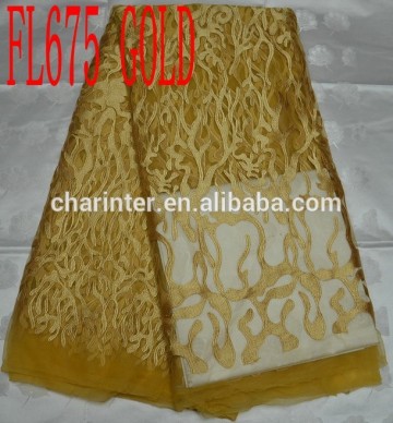 african organza lace with sequins(FL675)