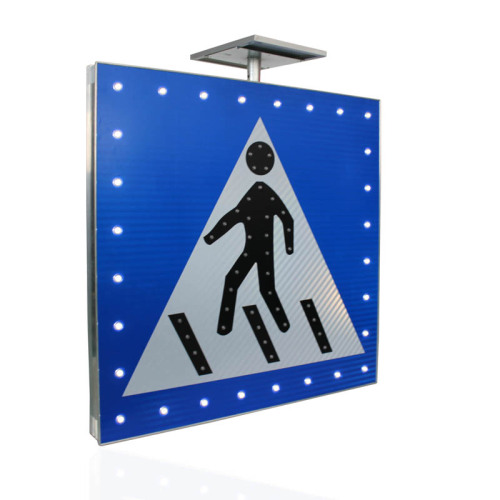 Solar Powered Pedestrian Crossing Road Safety sign Board