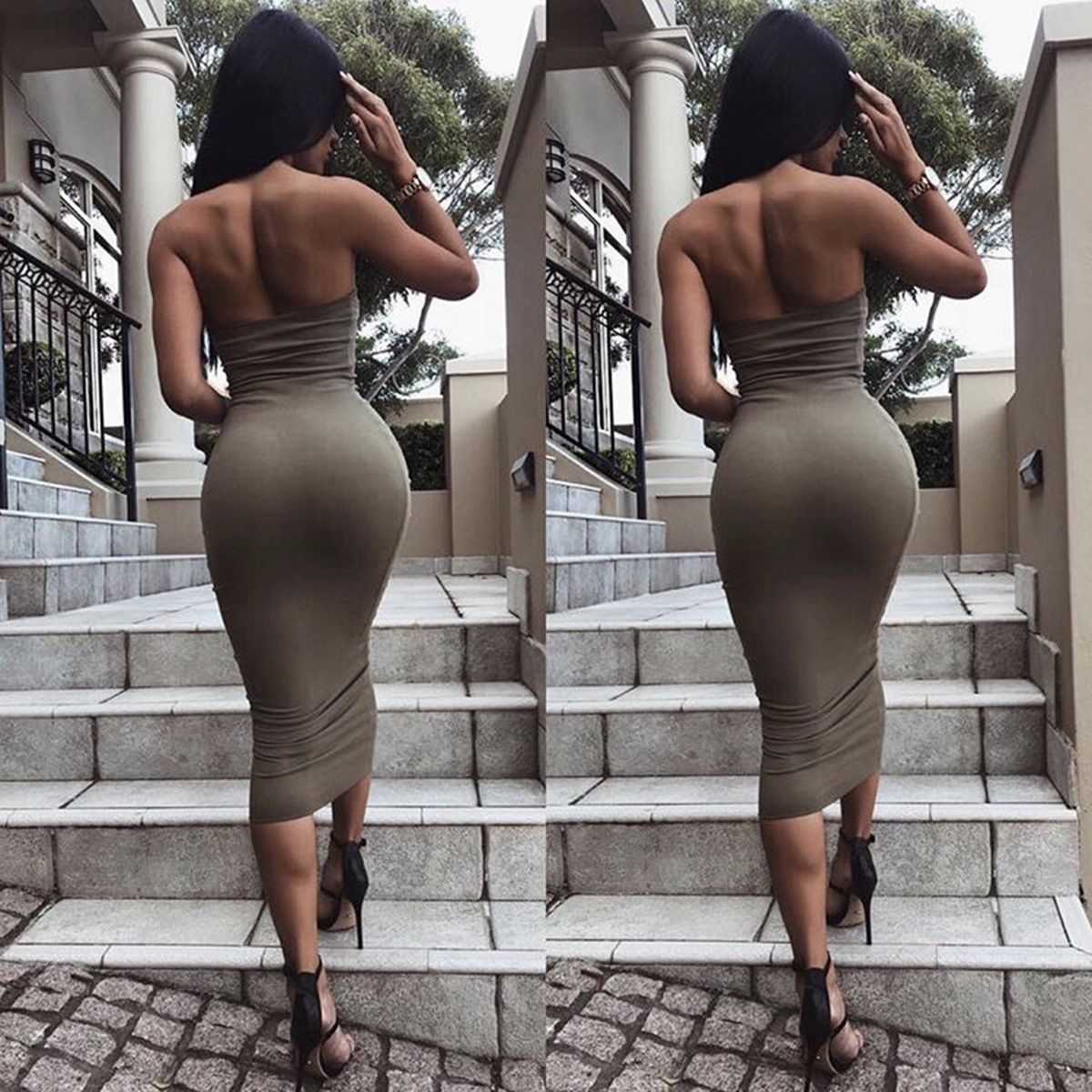 Casual Dresses Off Shoulder Women Sexy Club Long Tube Top Dress Tube Top Backless Dress
