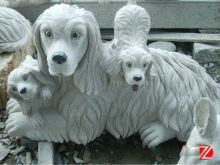 Dog garden sculptures