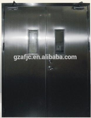 Guangzhou fire rated steel door, fireproof door, 90mins fire resist doors,stainless steel fire rated door