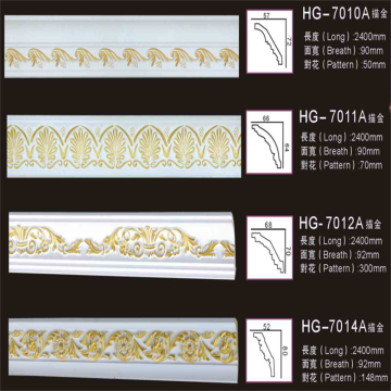 Wholesale pu polyurethane foam lightweight coving crown cornice decorative moulding