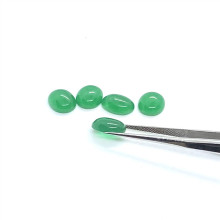 Plain Jewelry Glass Green Jade Oval Gemstone