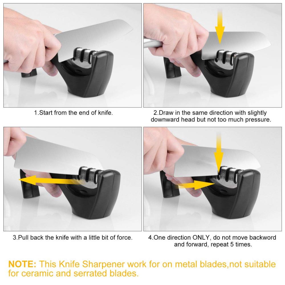 Professional 2 Stage Kitchen Knife Sharpener Tool