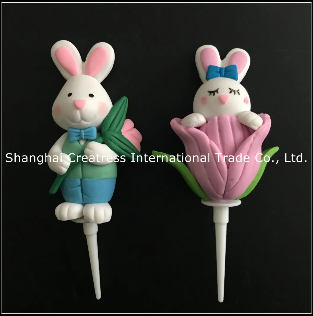 Global Market Cake Decoration Polymer Clay Easter Ornaments for Sale