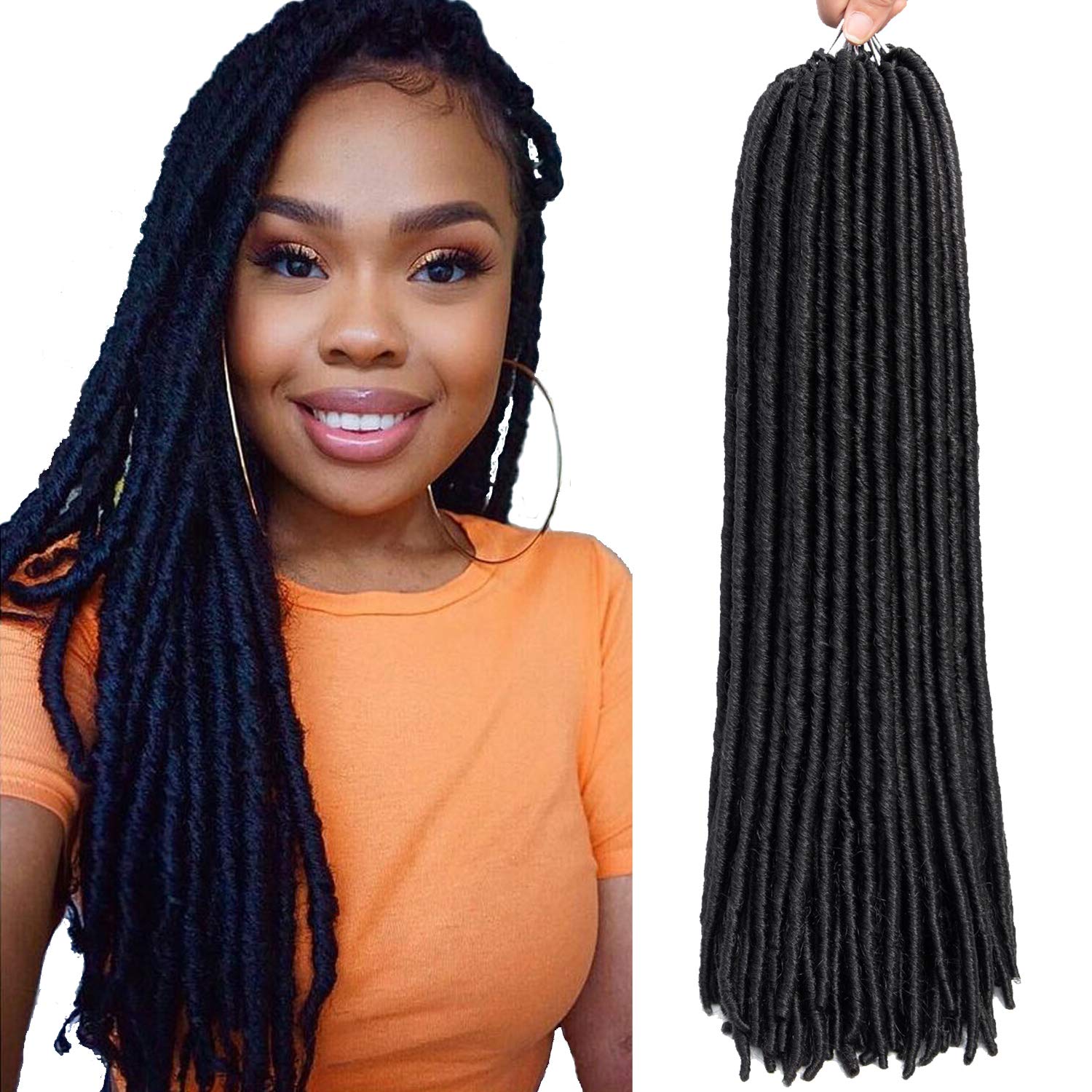 Hot sell  dreadlock  for black women dreadlock hair faux locs in hair Extension crochet straight faux locs