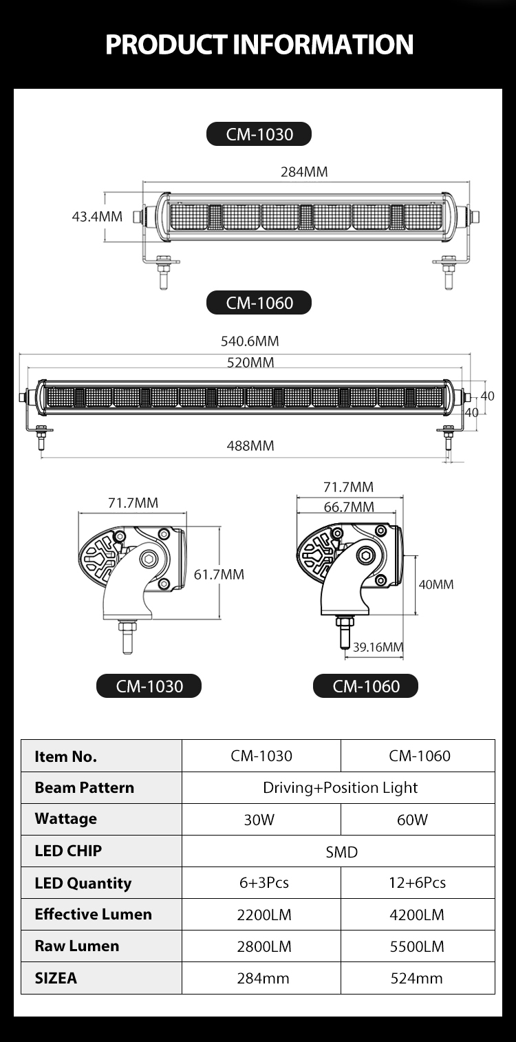 21" 60w ECER112,ECER7,ECER10 Emark IP67 Led λεπτή οδήγηση ελαφριά μπάρα ελαφρού προφυλακτήρα οροφής φορτηγού