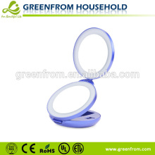 led make up pocket travel mirror