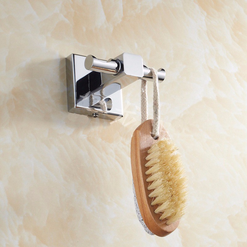 high quality brass square bathroom hardware accessories robe hook clothes hanger holder bag holder hook