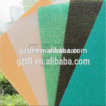clear uv polycarbonate embossed sheet, polycarbonate embossed sheet, clear polycarbonate embossed sheet