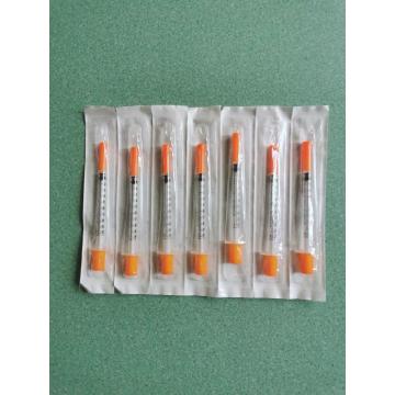 Syringe Insulin Sekali Pakai 1Ml 0.5ML Dengan Fixed Needle