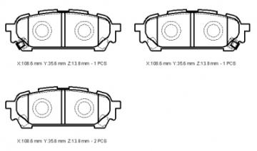 Subaru Impreza Forester  brake pads 7905-D1004