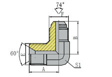 BSP 90 degree Fittings, hydraulic Adapter