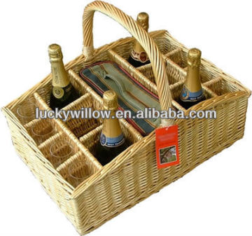 2012 CANTON FAIR new product wicker red wine packing basket