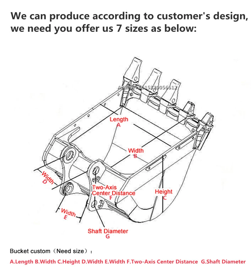 Excavator Parts Heavy Duty Digging Bucket for Sale