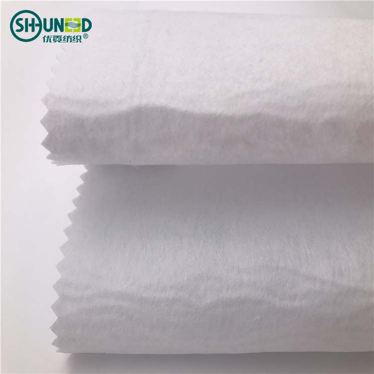 SGS certificated high quality eco-friendly aid-laid 90gsm polyester/viscose cut away nonwoven embroidery backing paper fabric