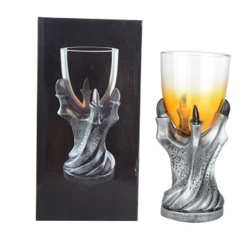 Halloween Gothic Resin Stainless Steel Dragon Skull Retro Claw Wine Glass Cocktail Glasses Whiskey Cup Party Bar Drinkware