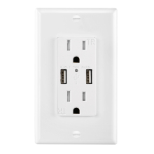 ETL Certified US Double Socket with Dual USB Ports - Fast Charging Wall Outlet