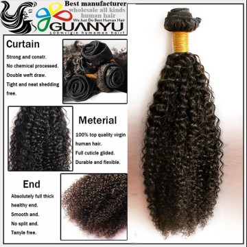 6A unprocessed afro kinky wholesale virgin brazilian grey human hair weaving