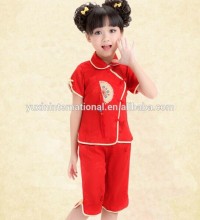 children beautiful silk short sleeves suit,short-sleeves suit,gilrs short-sleeves suit CK041