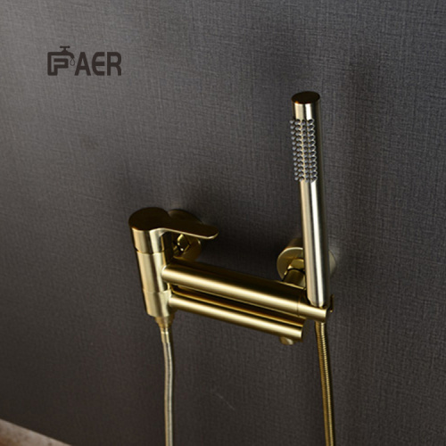 Tap&Shower Brushed Gold Wall Mounted Shower Faucet Manufactory