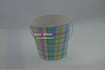 prefabricated house small colorful tin candle bucket