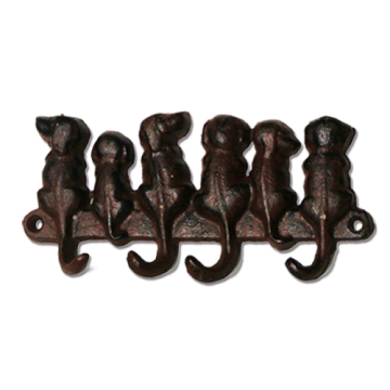 Cast iron cat-shaped hook