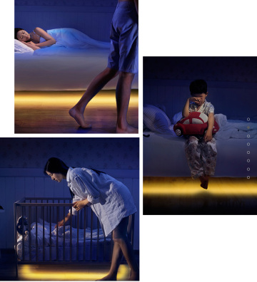 Double Bed LED Sensor Bed Light