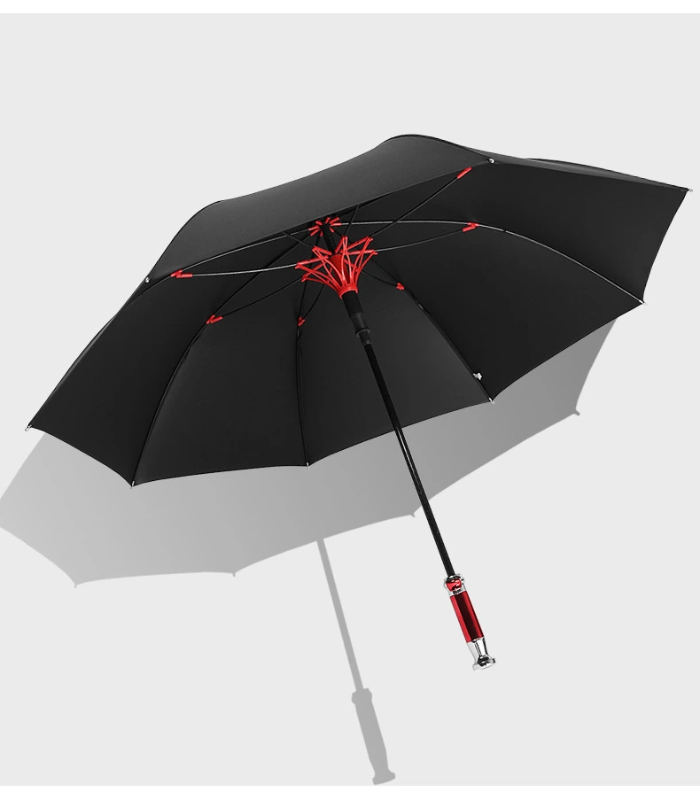 Promotional Windproof Color Fiberglass Ribs Straight Rolls Royce Golf Umbrella