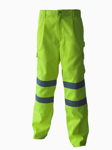 High visibility protective working trousers