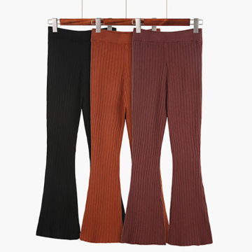 Pantalon à jambe droite tricoté en gros sur mesure de haute qualité