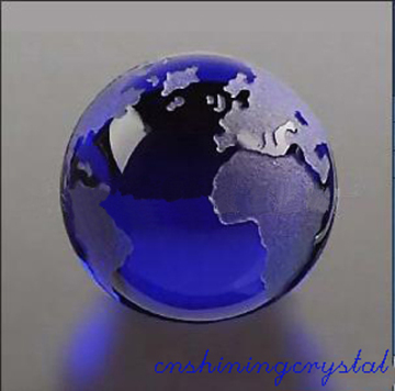 crystal glass earth globe