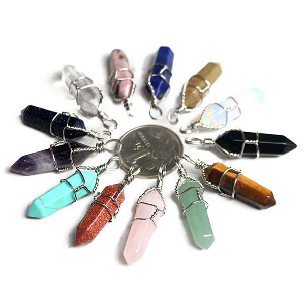 Crystal Necklace Pendant Quartz Stone