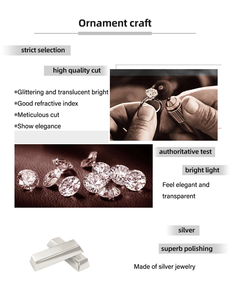 Vintage Luxury 925 Sterling Silver Moissanite Diamond Pendant Women Engagement Large Diamond Wedding Party Necklace