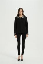 Women high quality cashmere sweater with felt emb