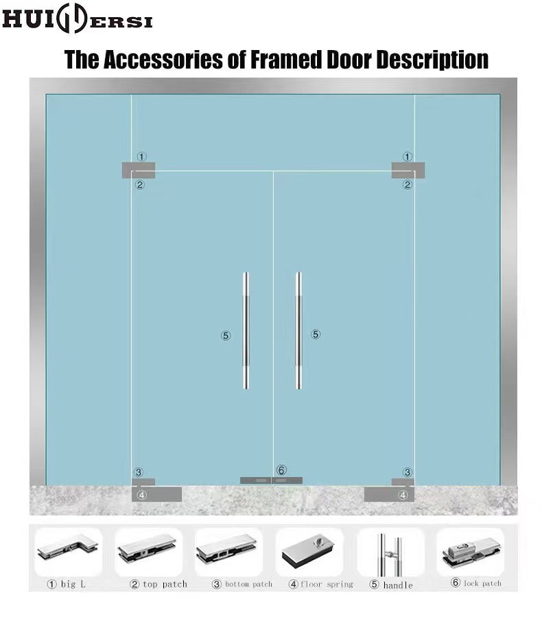 floor spring glass door