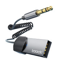 Toocki Wholesale Price USB to Aux Audio Adapter with Spring Cable for Car Bluetooth Adapter