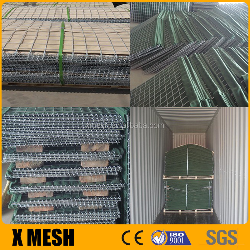 Heavy Galvanized Hesco Concertainer Welded Gabion Baskets For Guard Towers Protection