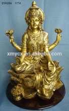 Decorative antique Indian God brass hindu god statue-Laxmi