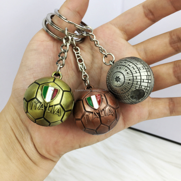 Customized metal keychain Cheap ball games keychain
