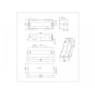 BBC-M-G0-A-106 Porte-batterie unique pour 26650 SMT