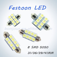 8smd 5050 led festoon car led map light