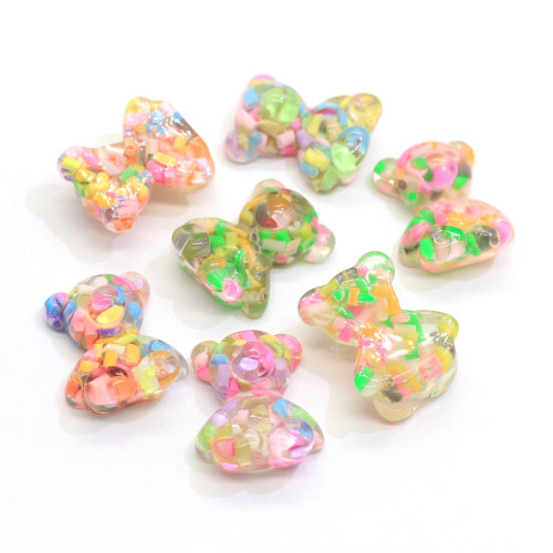 Mixed Color Glitter Bowknot Cute Resins Hair Accessories Girls Bedroom Ornaments Phone Shell Decoration Beads