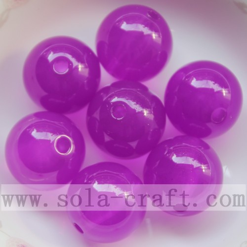 Varnished Florescent Round Beads Jewelry Accessory Ornaments